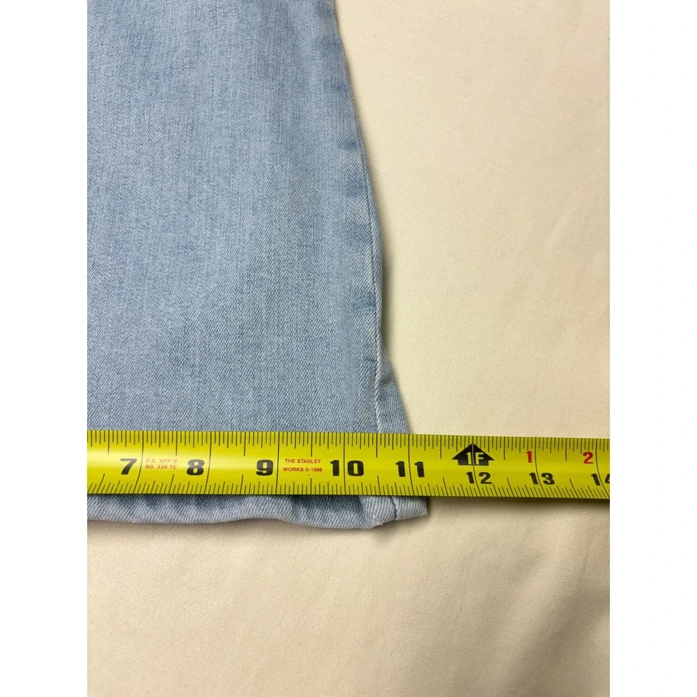Free People We The Free Jayde Flare Jeans Womens 30X32 Light Blue Sea-Washed